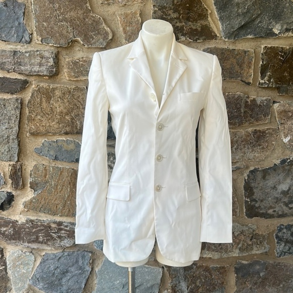 Ralph Lauren White Blazer Jacket | Classic Tailored Fit | Size 4 | Made in USA